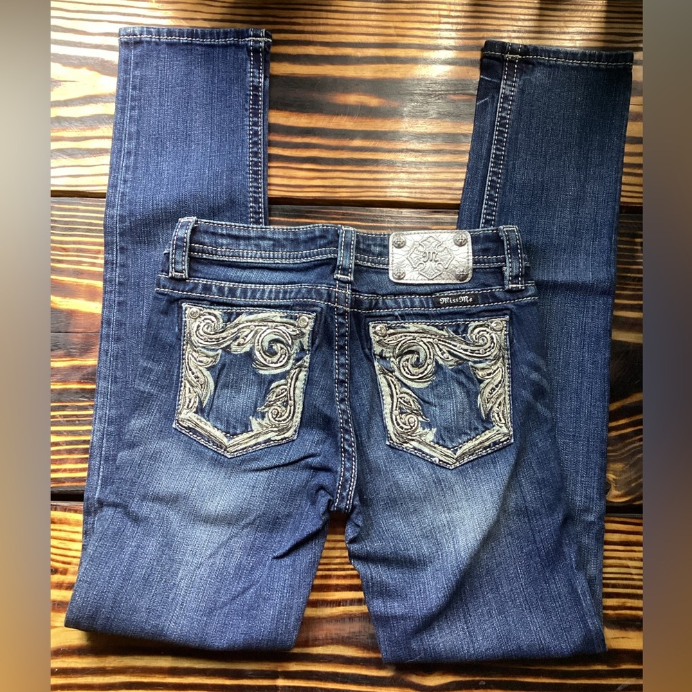 Miss Me Blue Skinny Jeans Size 14